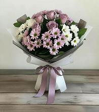 Букет цветов из:  Хризантемы и Розы #REPLACE_PRED# Охе