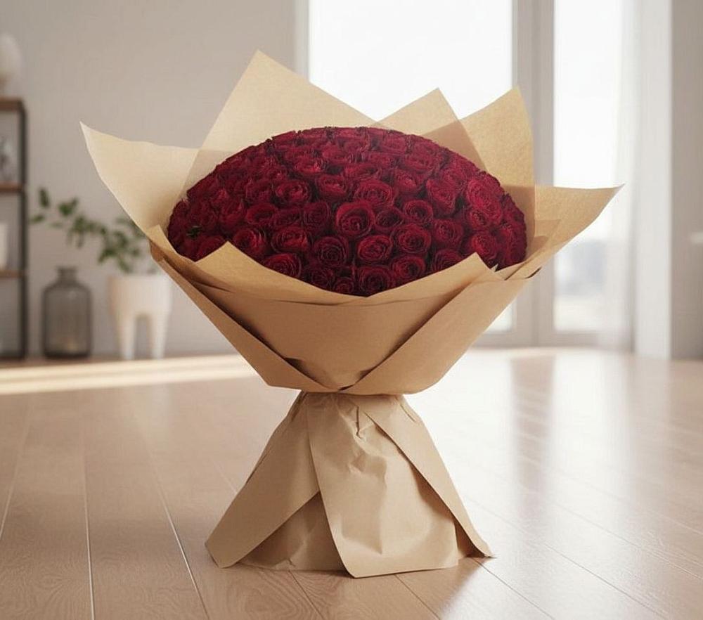 Букет 101 Красная роза в Охе