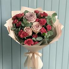 Букет цветов из:  Гвоздики и Розы в Охе