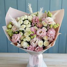 Букет цветов из:  Альстромерии и Розы в Охе